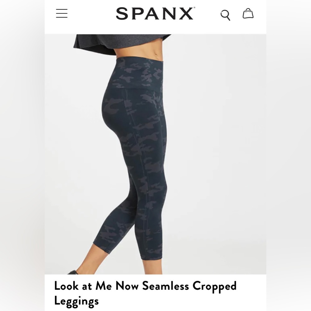 Small Spanx black/grey camo leggings